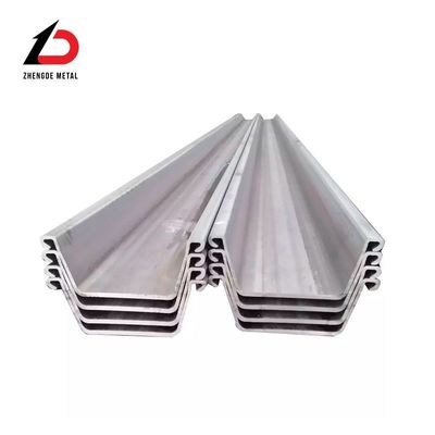 Hot Rolled Steel Sheet Pile U/Z Type Construction Usage Low Carbon Mild Steel Sheet Pile
