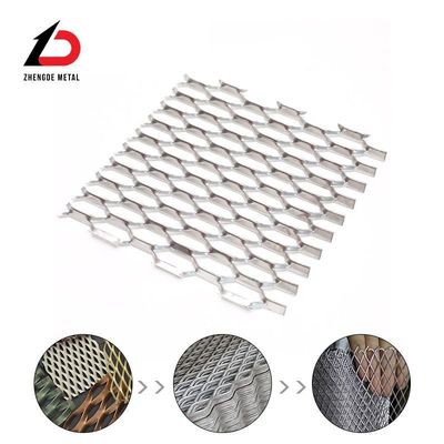 Exquisite Width 7*12 Mm Expanded / Stretched Metal Mesh For Dust Filter